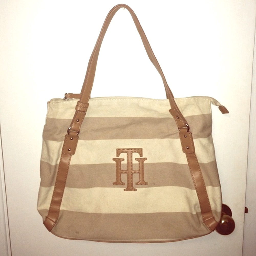 Tommy Hilfiger Monogram Canvas Tote
